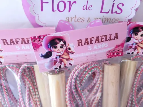 Pula Corda Personalizado Boiadeira Lembrancinha Fazendinha