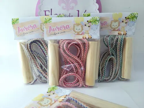 Pula Corda Personalizado Safari Menina Aquarela Lembrancinha