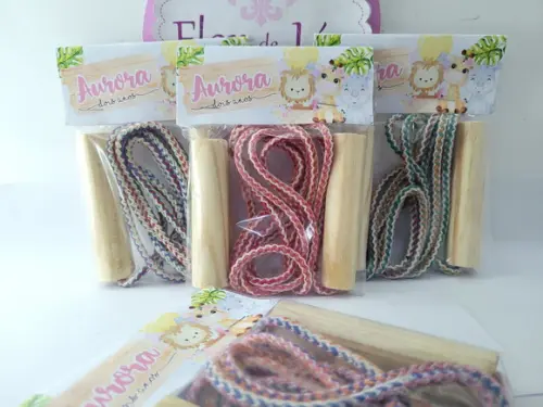 Pula Corda Personalizado Safari Menina Aquarela Lembrancinha