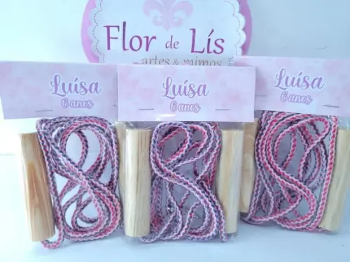 Pula Cordas Corações Aquarela Lembrancinha Menina