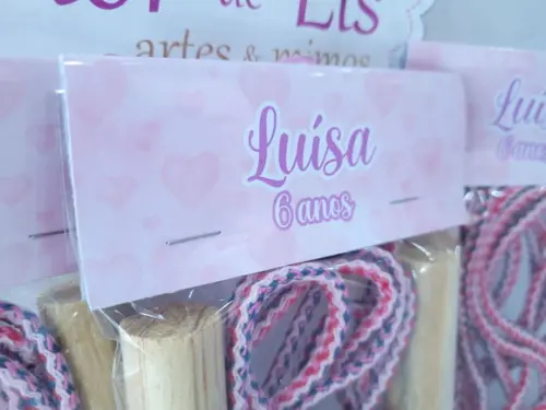 Pula Cordas Corações Aquarela Lembrancinha Menina