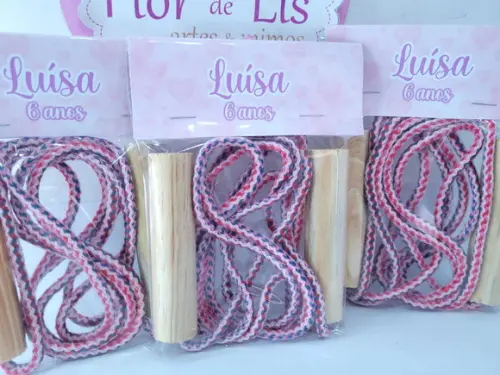 Pula Cordas Corações Aquarela Lembrancinha Menina