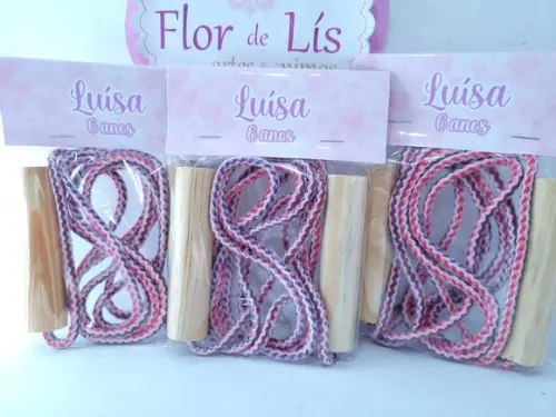 Pula Cordas Corações Aquarela Lembrancinha Menina