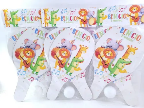 Raquete Personalizada Banda dos Animais Lembrancinha