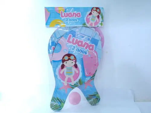 Raquete Personalizada Pool Party Menina