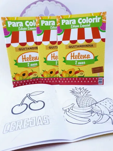 Revistinha Colorir Quitandinha Frutas