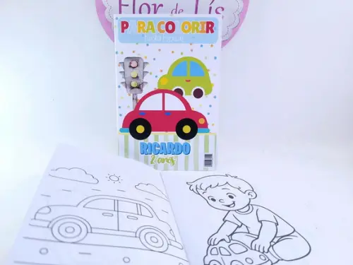 Revistinha para Colorir Carrinhos Meios de Transporte Menino