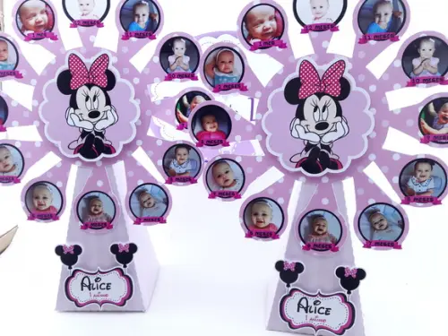 Roda Gigante Minnie Rosa Mês a Mês