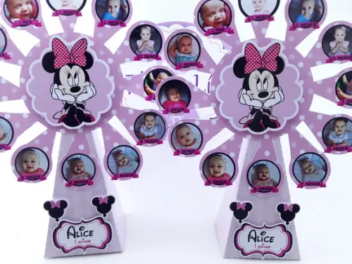 Roda Gigante Minnie Rosa Mês a Mês