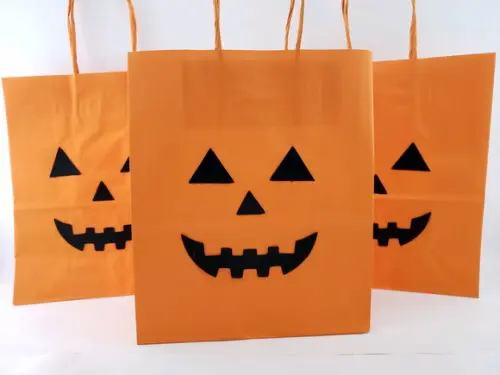 Sacolinha G Abobora Halloween 22cm