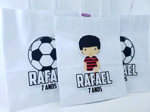 Sacolinha m Personalizada Futebol 22cm