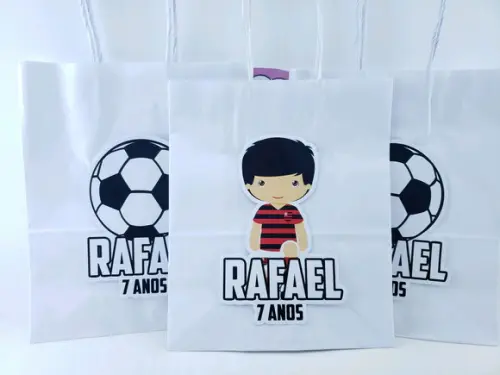 Sacolinha m Personalizada Futebol 22cm