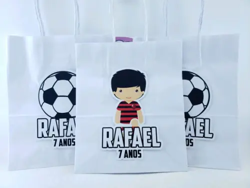 Sacolinha m Personalizada Futebol 22cm