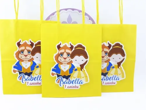 Sacolinha P a Bela e a Fera Cute 16cm