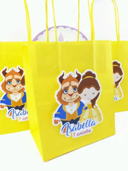 Sacolinha P a Bela e a Fera Cute 16cm