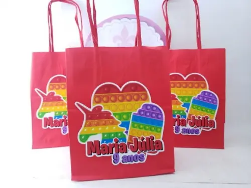 Sacolinha P Pop It Colorido 16cm
