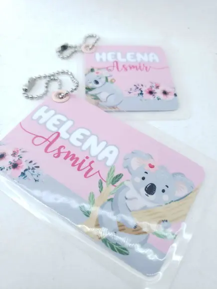 Tag Chaveiro Escolar Coala para Mochila e Lancheira