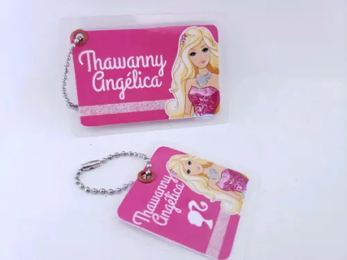Tag Chaveiro Escolar Barbie para Mochila e Lancheira