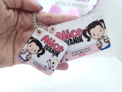 Tag Chaveiro Escolar Menina para Mochila Casa Mágica da Gabb