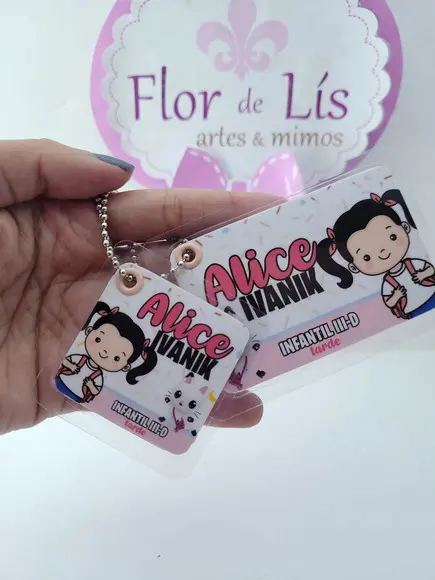 Tag Chaveiro Escolar Menina para Mochila Casa Mágica da Gabb