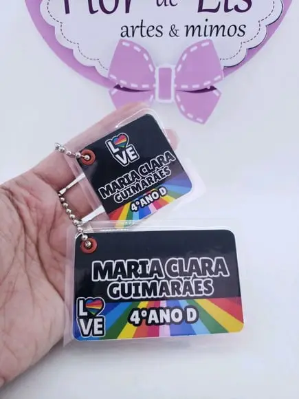 Tag Chaveiro Escolar Now United para Mochila e Lancheira