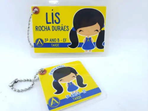 Tag Chaveiro Escolar para Mochila e Lancheira