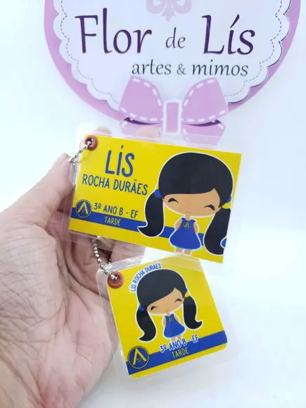 Tag Chaveiro Escolar para Mochila e Lancheira
