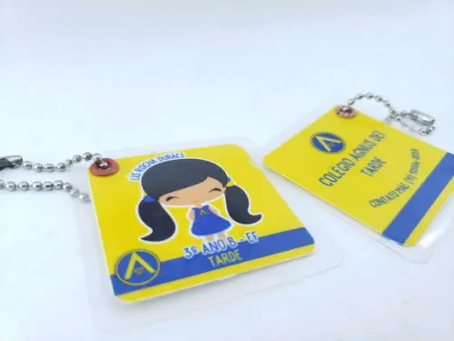Tag Chaveiro Escolar para Mochila e Lancheira