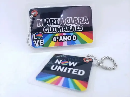Tag Chaveiro Escolar Now United para Mochila e Lancheira