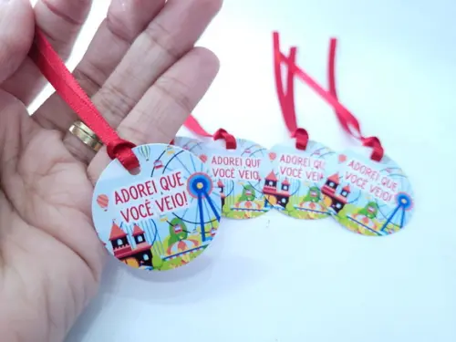 Tag para Pendurar Parque de Diversão com Fita