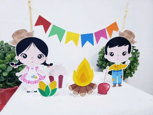 Topo de Bolo Festa Junina Cake Topper Arraiá