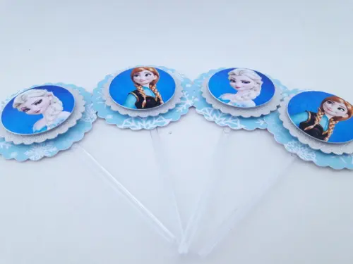 Topper 3d Frozen Cupcake