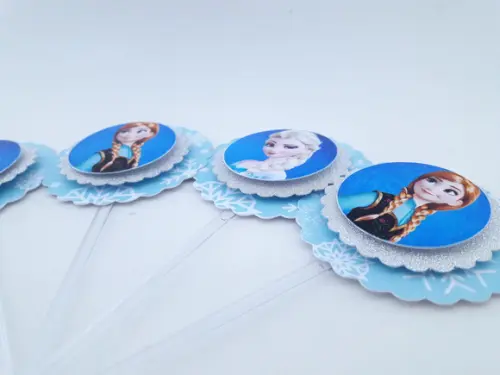 Topper 3d Frozen Cupcake
