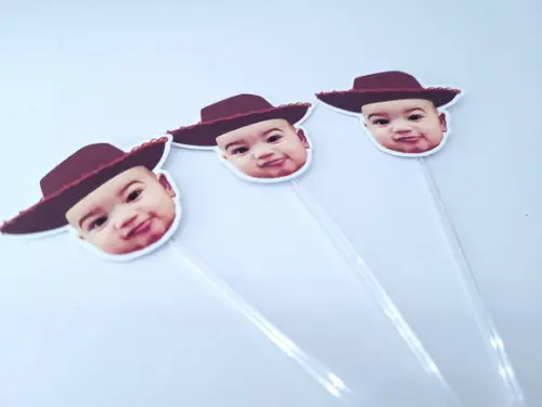Topper de Doce Rostinho do Bebê Chapéu Toy Story