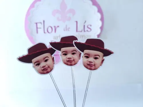Topper de Doce Rostinho do Bebê Chapéu Toy Story