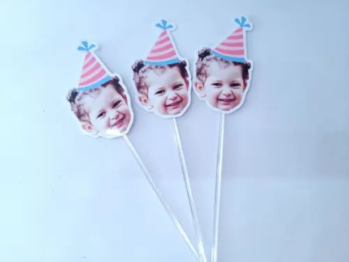 Topper de Doce Rostinho do Bebê com Foto