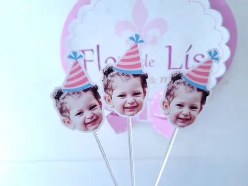 Topper de Doce Rostinho do Bebê com Foto