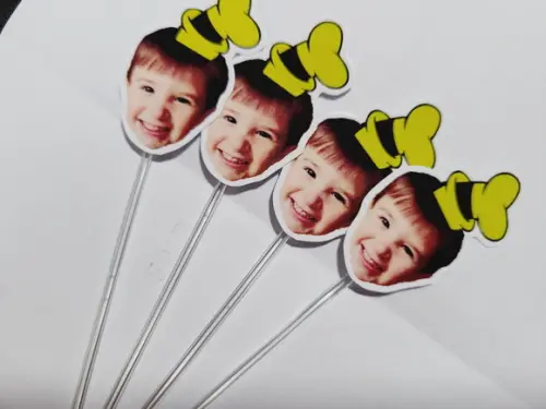 Topper de Docinho Pateta Turma Mickey Rosto do Bebê com Foto