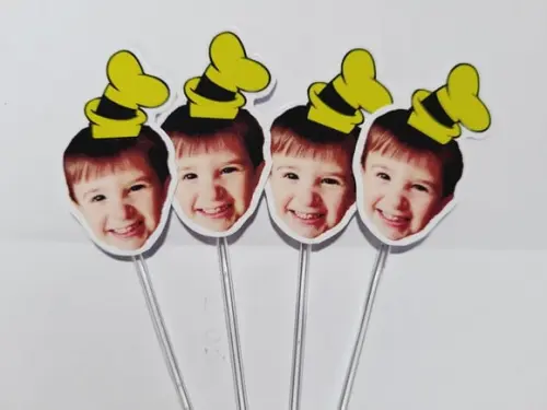 Topper de Docinho Pateta Turma Mickey Rosto do Bebê com Foto
