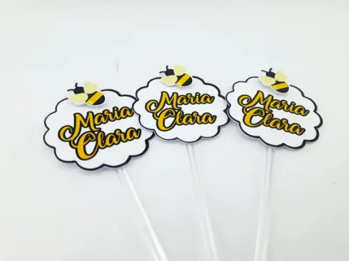 Topper Docinhos Abelhinha Personalizado