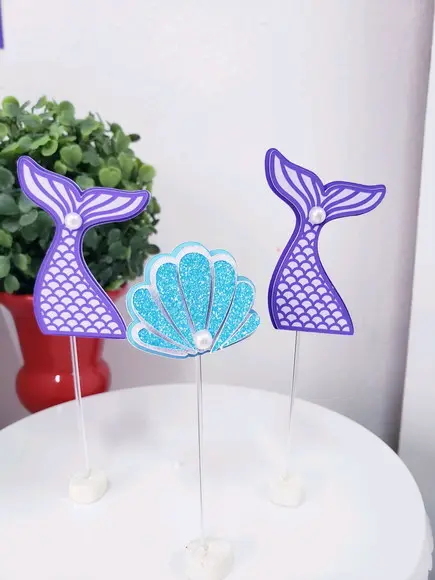 Topper Docinhos Sereia Luxo Fundo do Mar