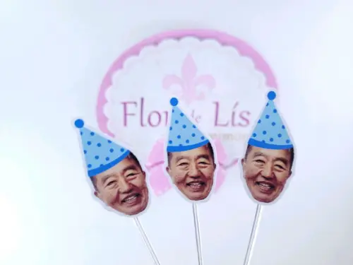 Topper para Docinhos com Foto Rosto Adulto Chapeuzinho Festa