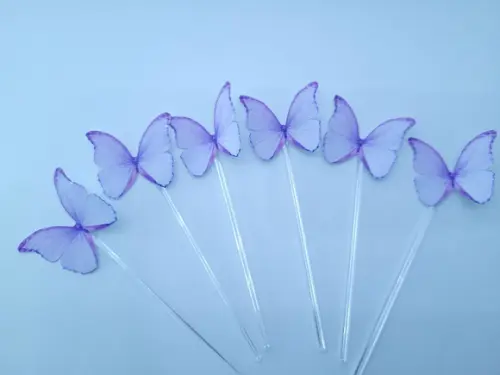 Toppers de Docinhos Borboletas Lilás Jardim Encantado