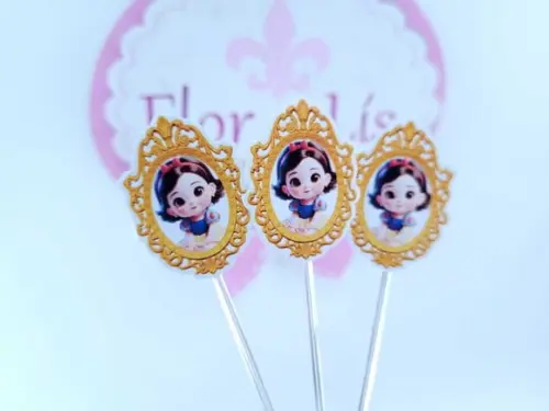Toppers Docinhos Espelho da Branca de Neve Festa
