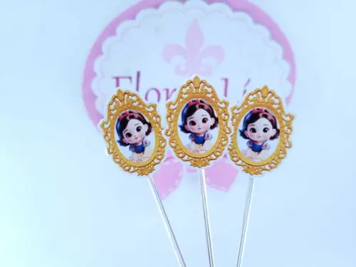 Toppers Docinhos Espelho da Branca de Neve Festa