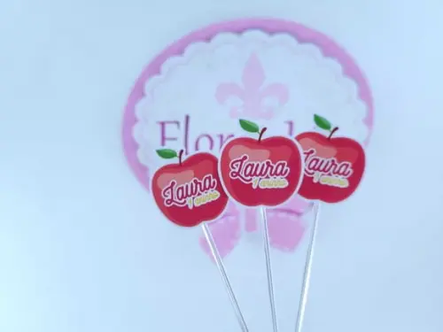 Toppers Docinhos Maçã da Branca de Neve Festa
