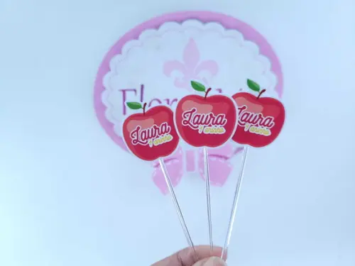 Toppers Docinhos Maçã da Branca de Neve Festa
