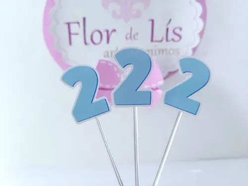 Toppers para Docinhos Idade Número Aniversário Infantil