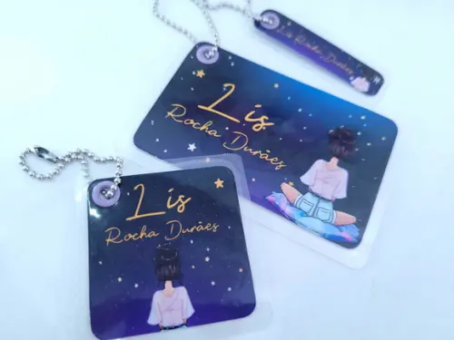 Trio Chaveiro Escolar Universo Mochila Lancheira e Estojo