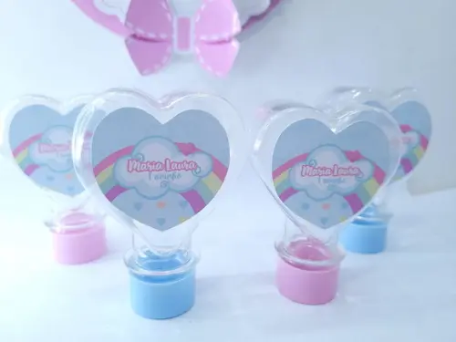 Tubete Coração Chuva de Amor Arco Íris